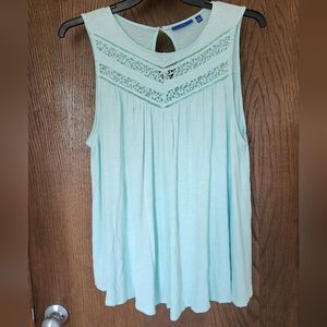 5 for $50 Sale! Apt 9 aqua swing tank with crochet details